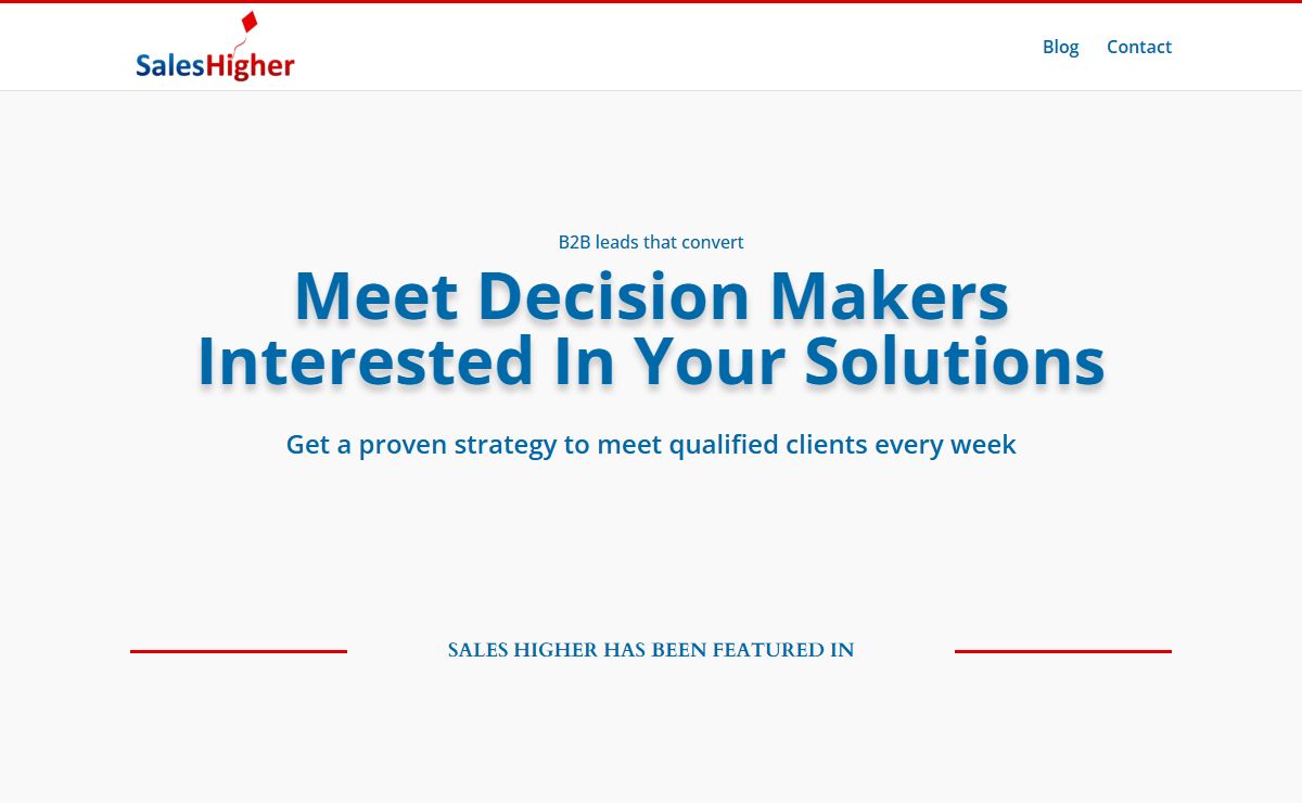 B2B Sales Leads - Sales Higher