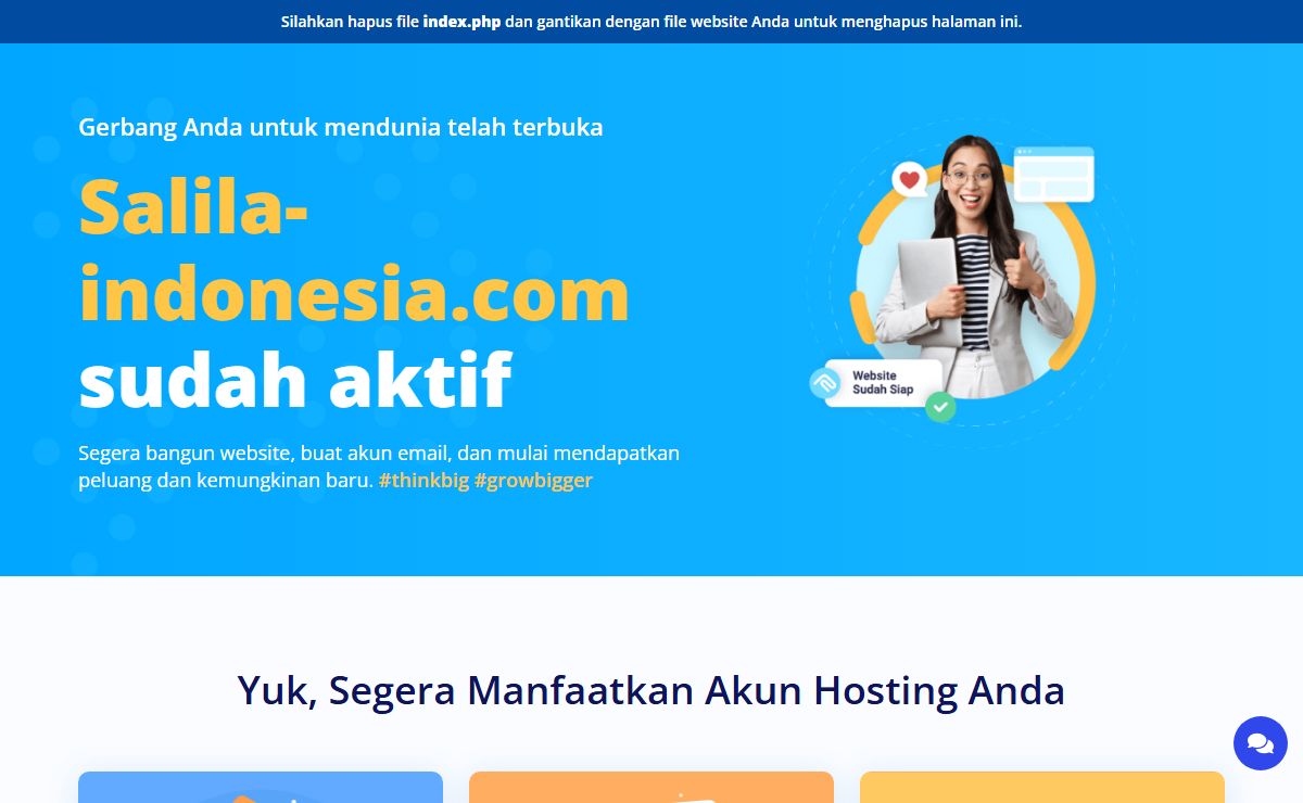 Selamat, website salila-indonesia.com telah aktif!