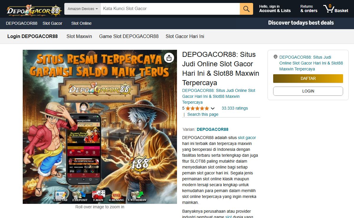 DEPOGACOR88: Situs Judi Online Slot Gacor Hari Ini & Slot88 Maxwin Terpercaya