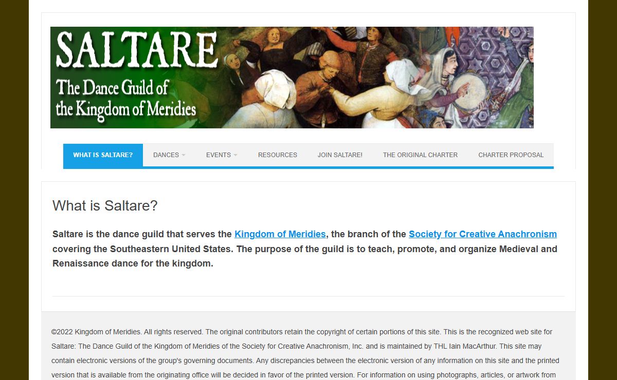 Saltare – Dance Guild of the Kingdom of Meridies