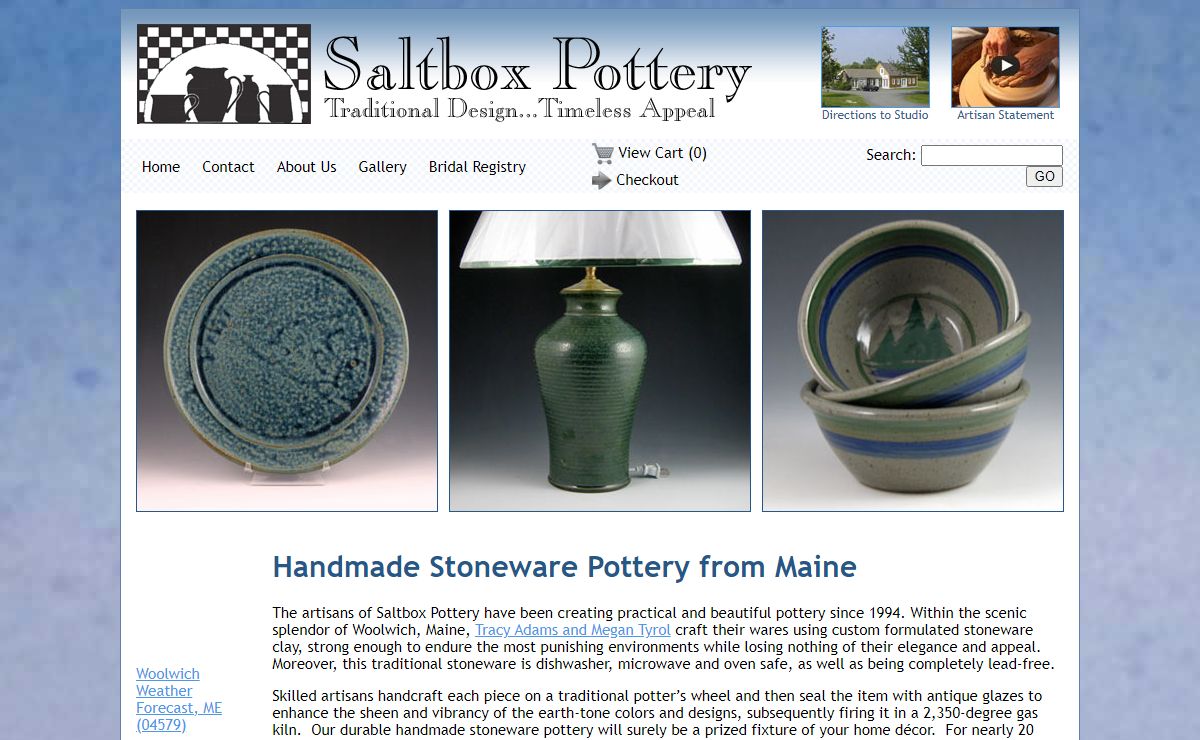 Handmade Pottery & Stoneware Dishes in Maine by  Saltbox Pottery