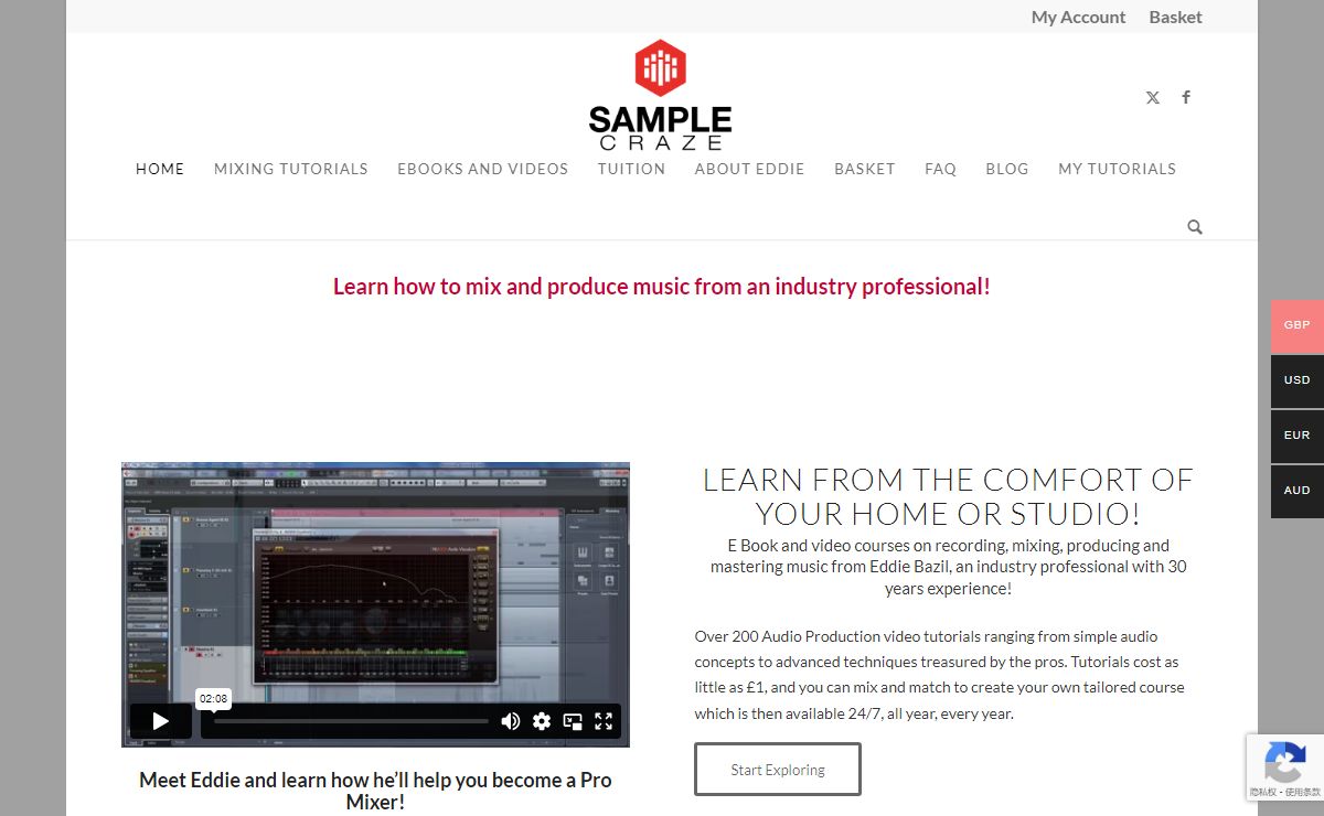Samplecraze - Audio Production Tutorials and Courses.