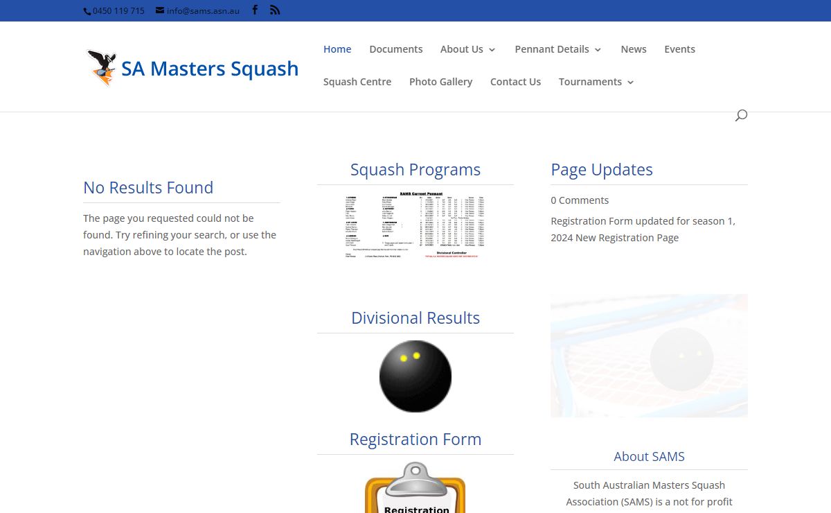 Home - Masters Squash SA