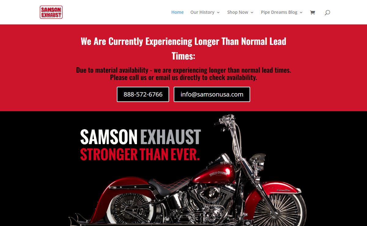 Samson Exhaust | Stronger Than Ever