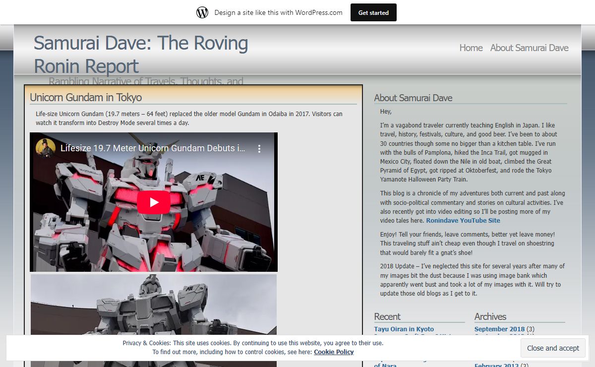 Samurai Dave: The Roving Ronin Report
