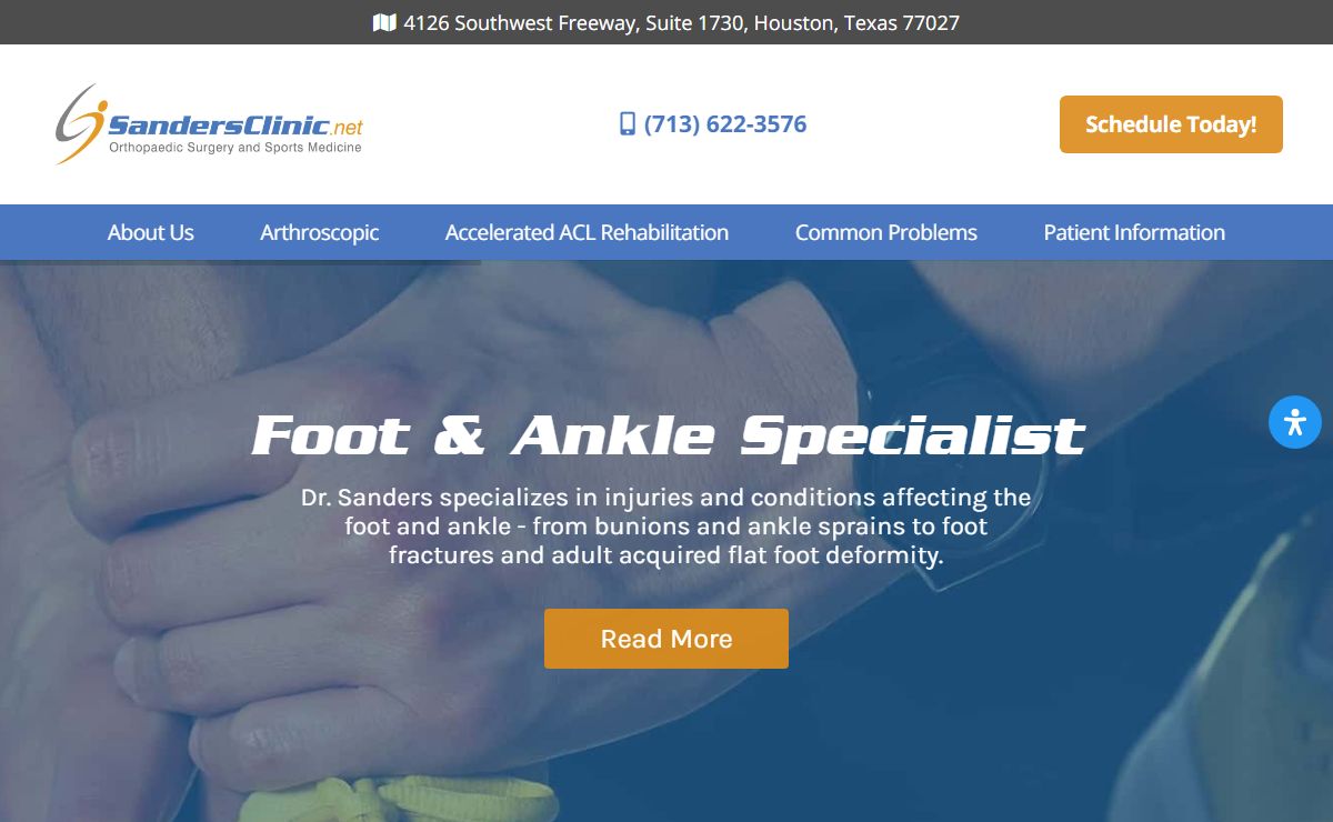 Orthopedic Surgeon in Houston | Sports Injuries | Sanders Clinic