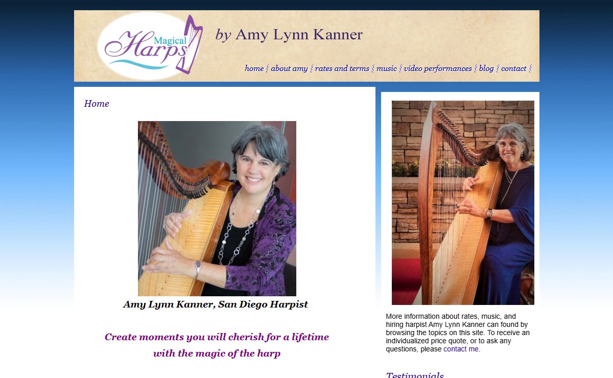 San Diego Harpist, Amy Lynn Kanner