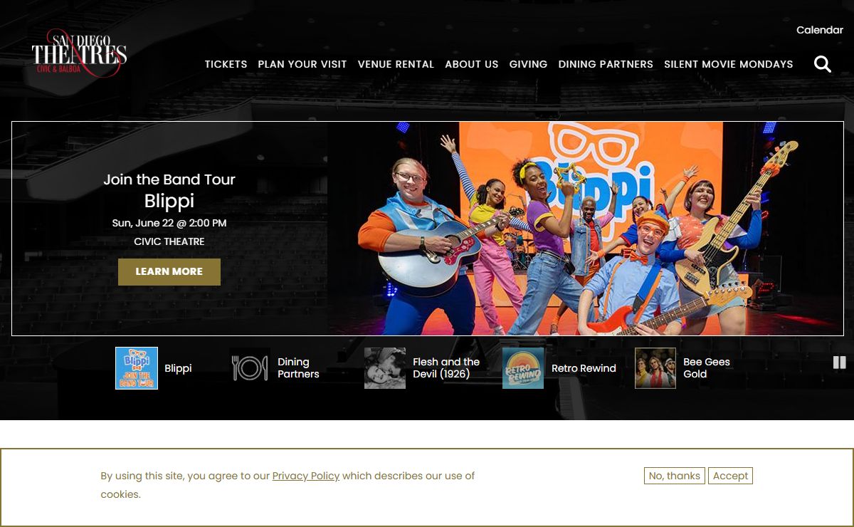 Welcome - Your Trusted Ticket Source for the Civic Theatre and Balboa Theatre | San Diego Theatres