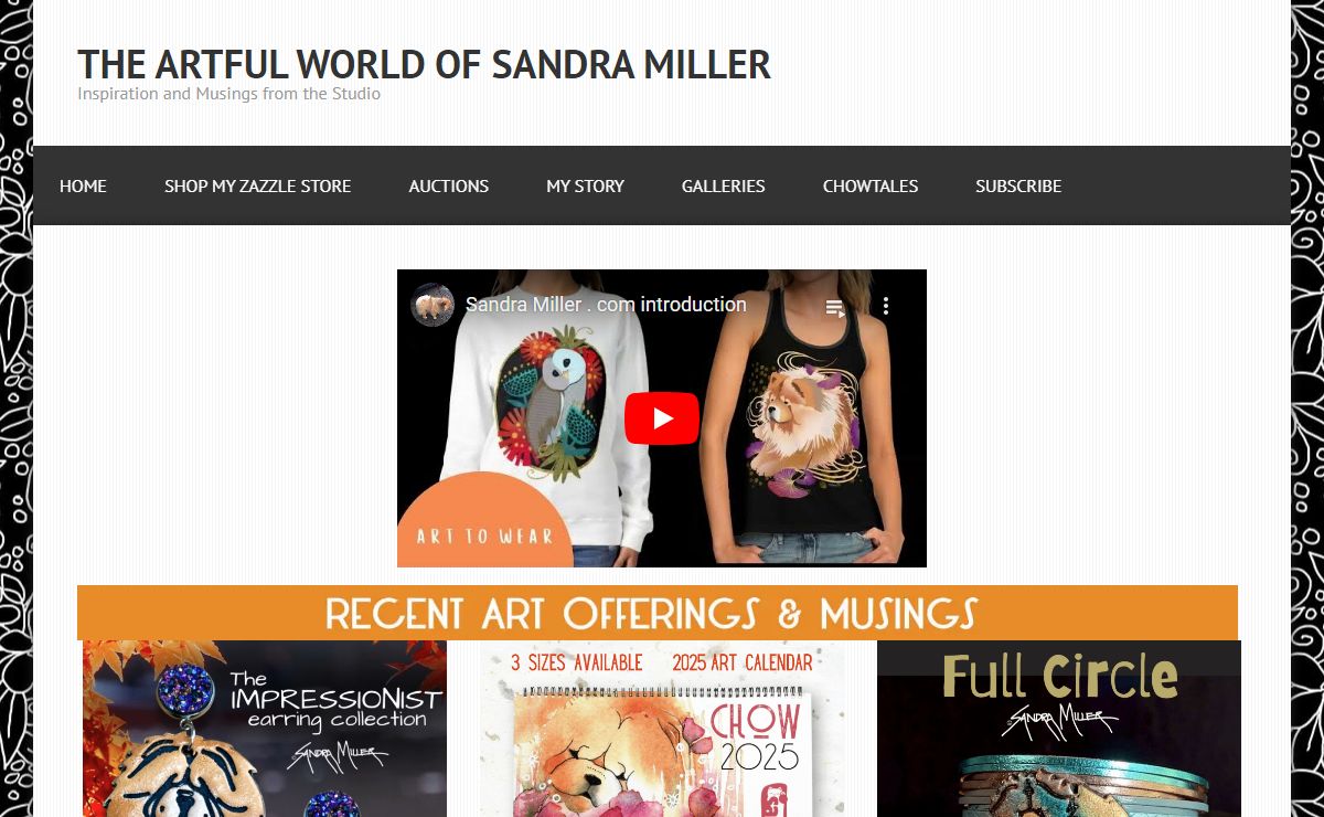 Welcome to the studio of Renowned Dog Artist Sandra Miller