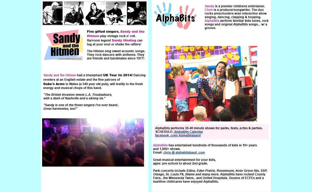 Sandy and the Hitmen | AlphaBits band