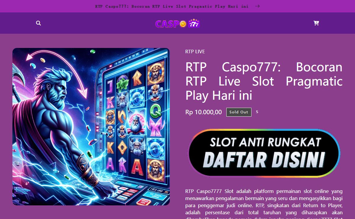 RTP Caspo777: Bocoran RTP Live Slot Pragmatic Play Hari ini