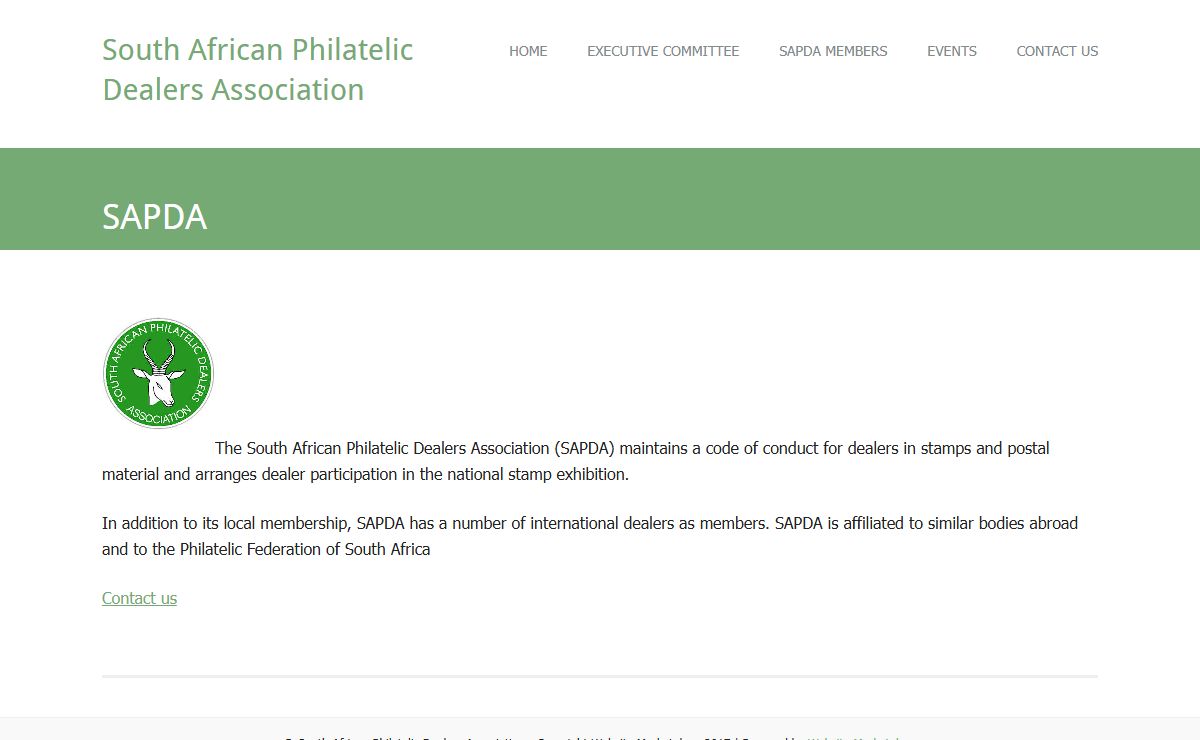 South African Philatelic Dealers Association | SAPDA