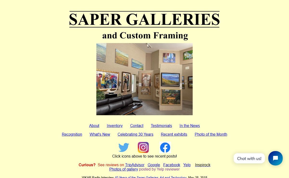 Saper Galleries, award-winning, fine arts gallery of international acclaim