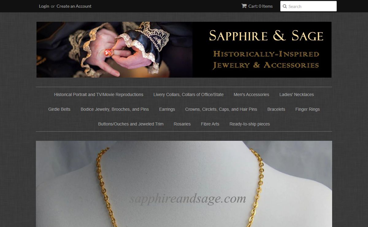 Renaissance & Medieval Jewelry and Accessories – Sapphire & Sage