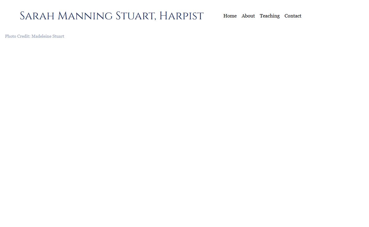 Sarah Manning Stuart, harpist