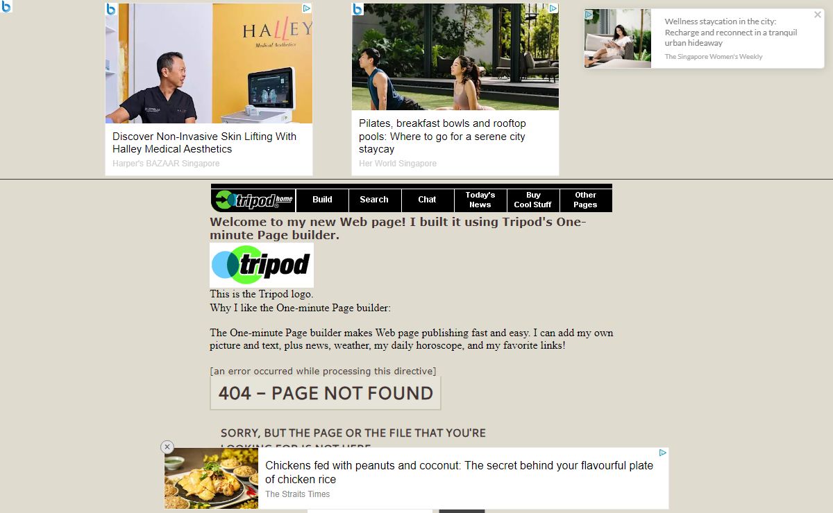 My Tripod One-Minute Page