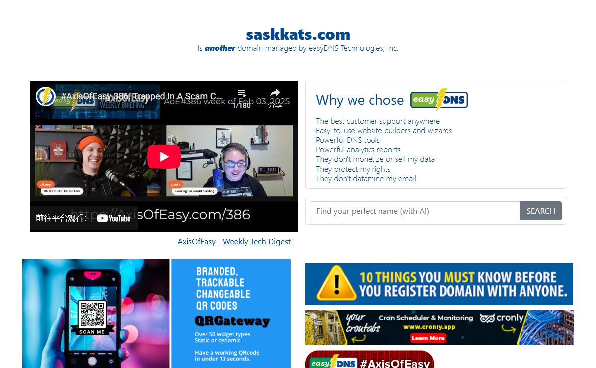 Parked Page for: saskkats.com
