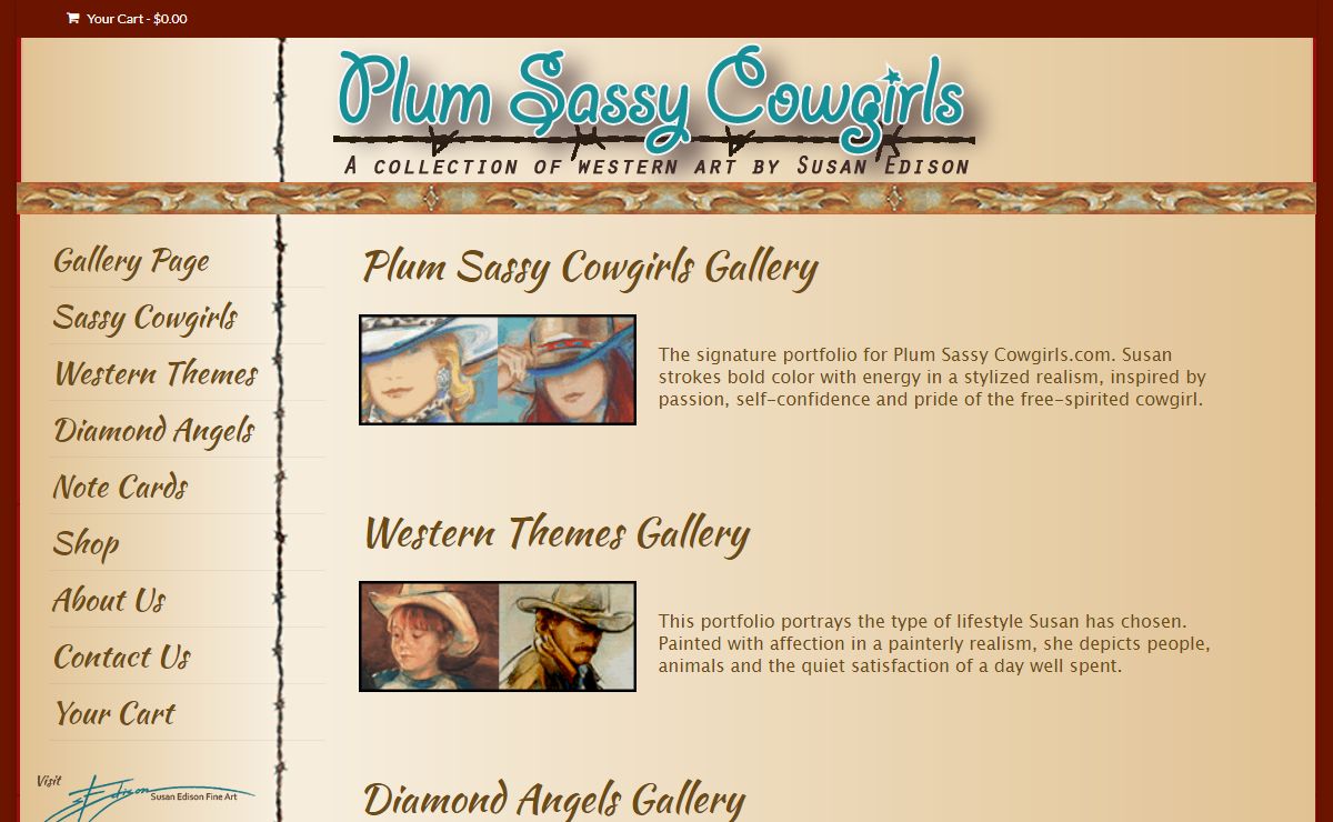 Plum Sassy Cowgirls – Cowgirls and Cowboy art, paintings and gifts