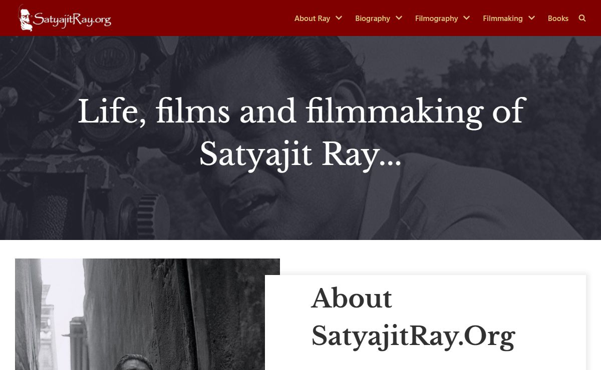 Satyajit Ray Org: Life, films and filmmaking of Satyajit Ray