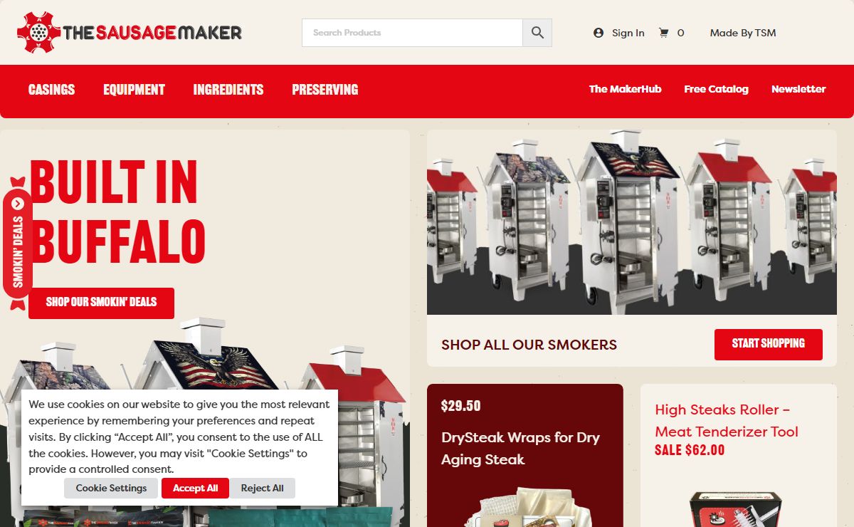 The Sausage Maker - Sausage making equipment and supplies.