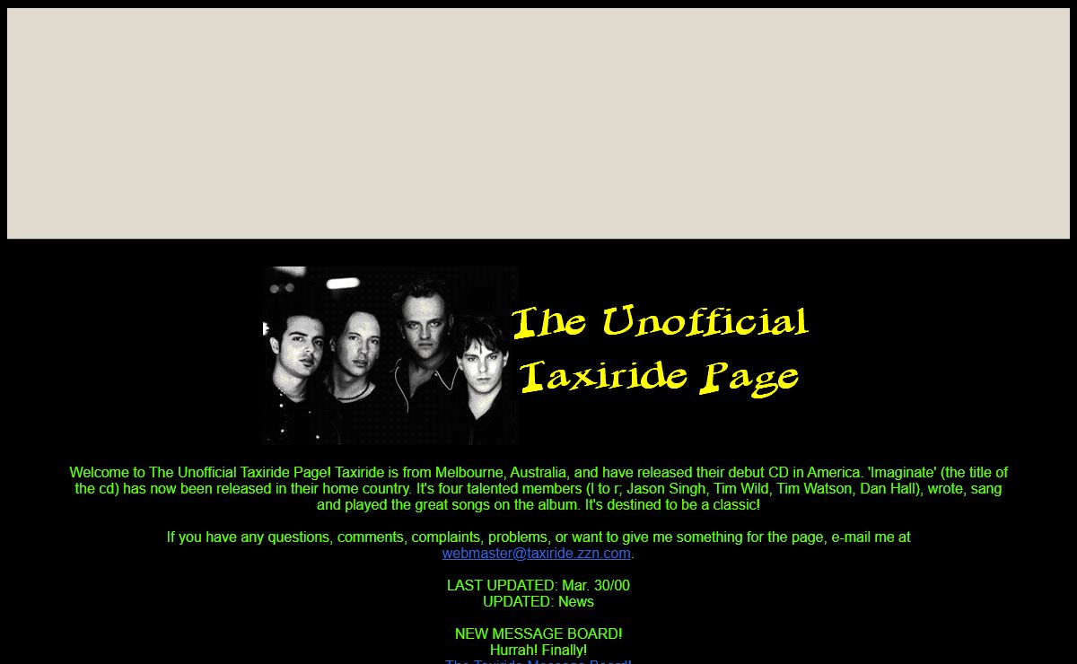 The Unofficial Taxiride Page