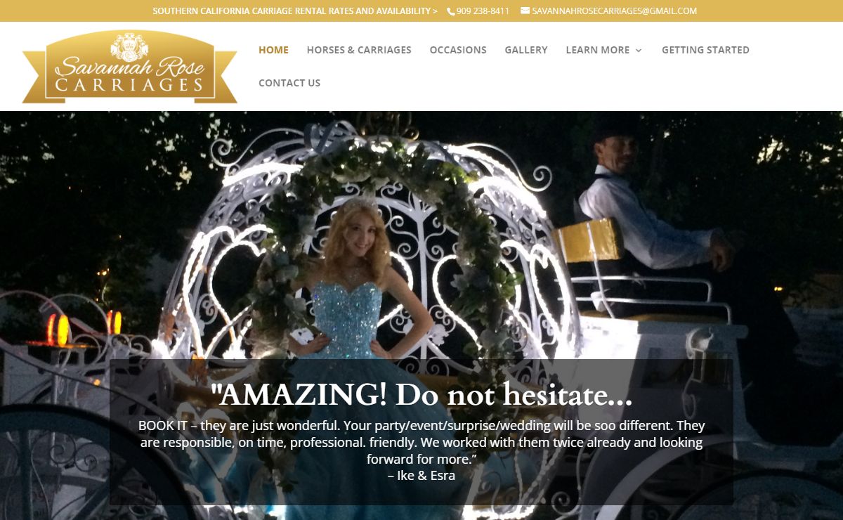 Cinderella Carriages - Cinderella Carriages & Hay Wagon Rides | Savannah Rose Carriages