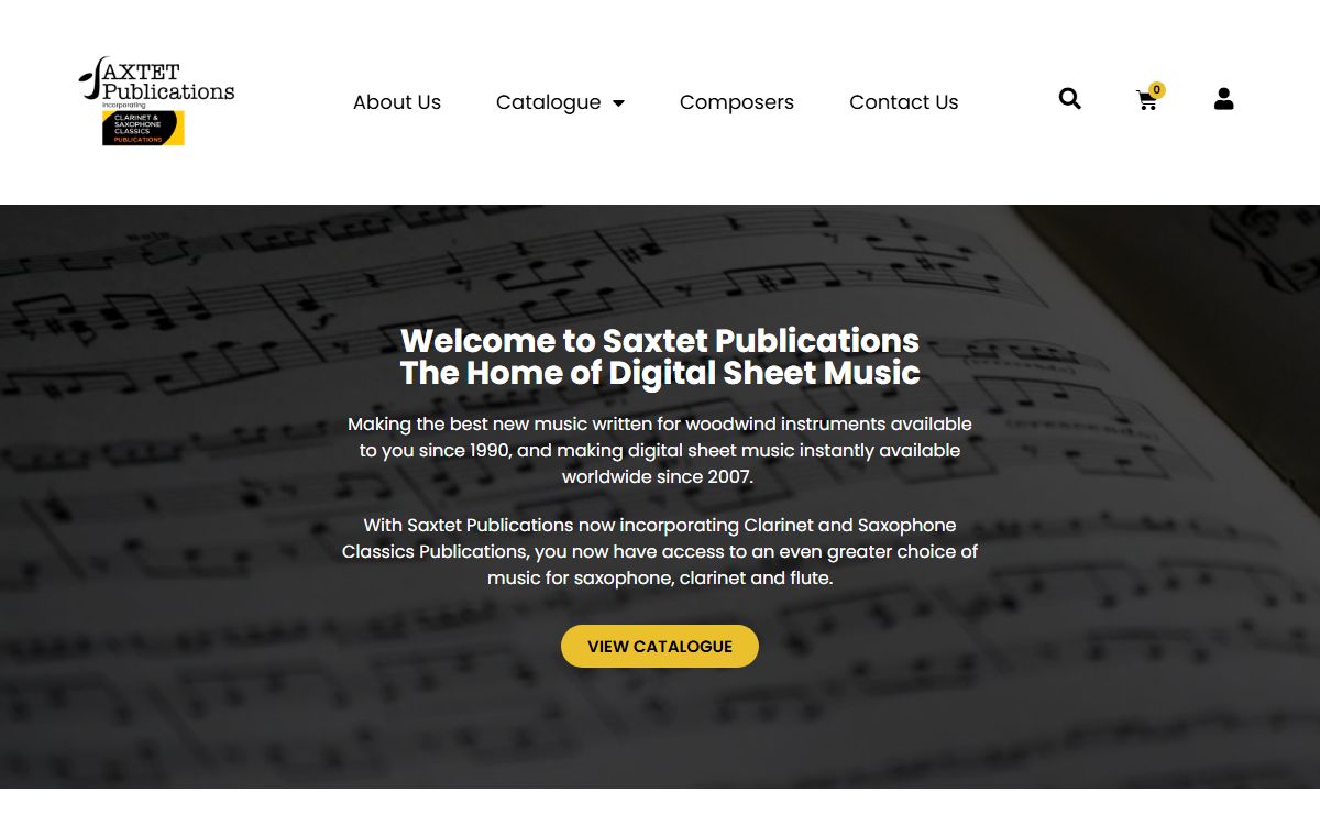 Digital Sheet Music - Digital Music Scores | Saxtet