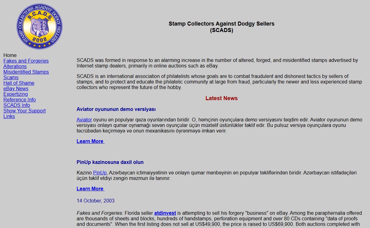 Stamp Collectors Against Dodgy Sellers (SCADS) - eBay stamp auction fraud exposed