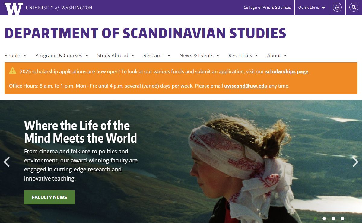 Home | Department of Scandinavian Studies | University of Washington