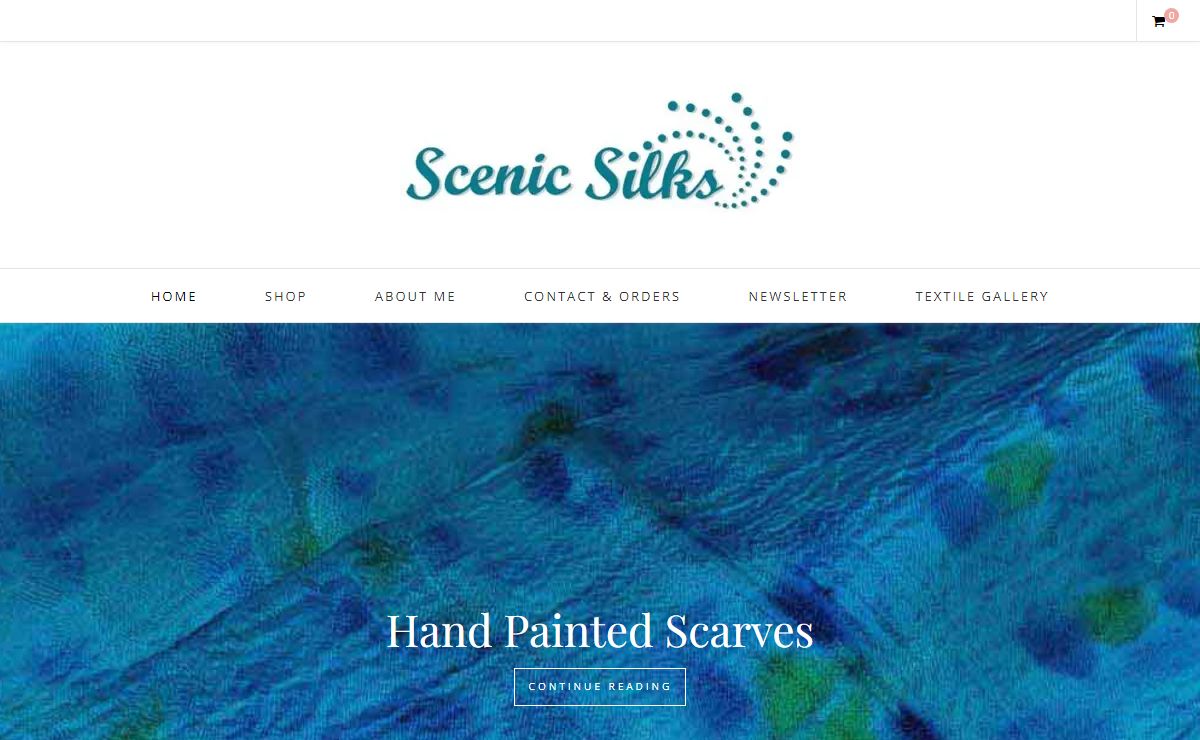 Scenic Silks - Unique hand painted scarves, ties and textile art