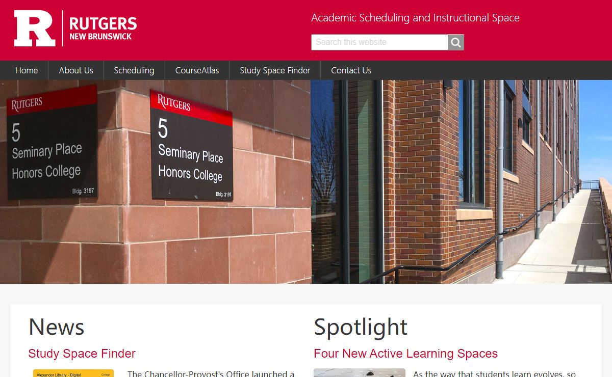 Home | Academic Scheduling and Instructional Space
