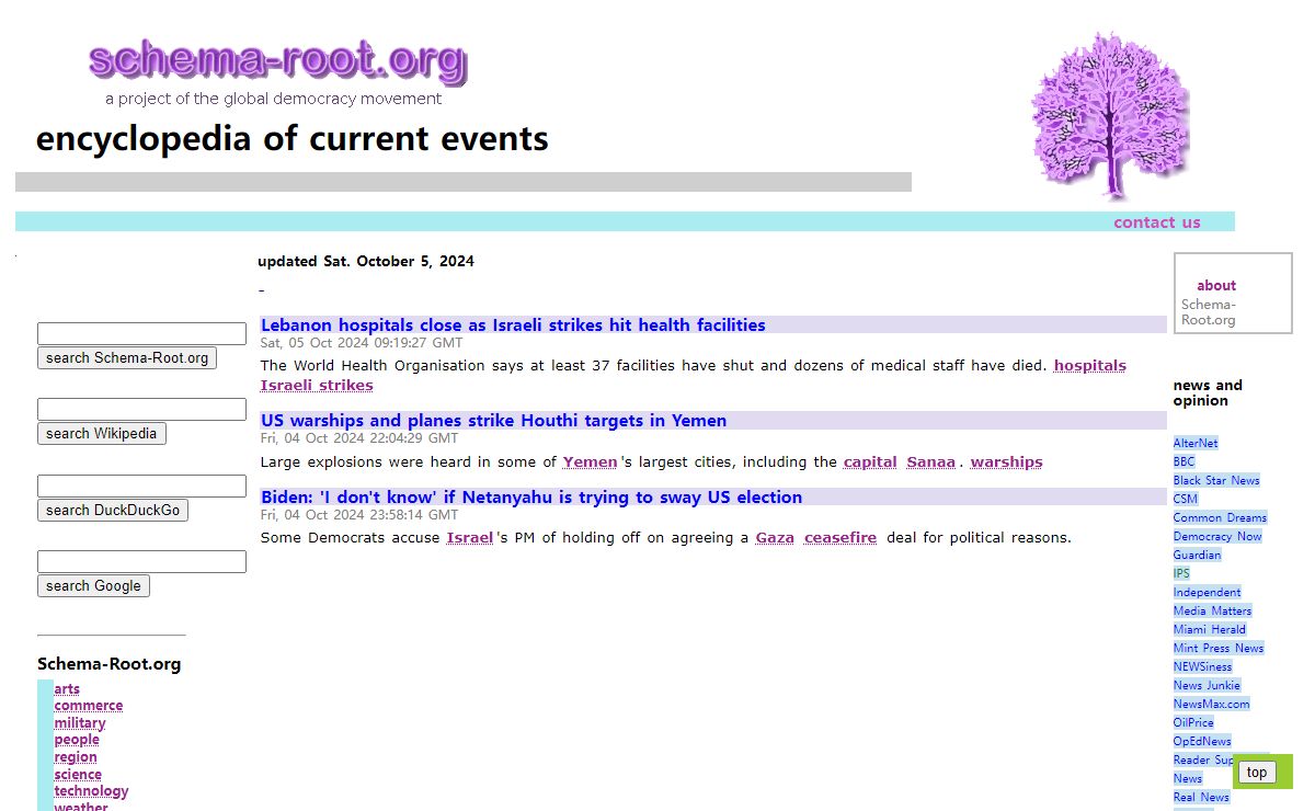 Schema-Root.org Encyclopedia of Current Events