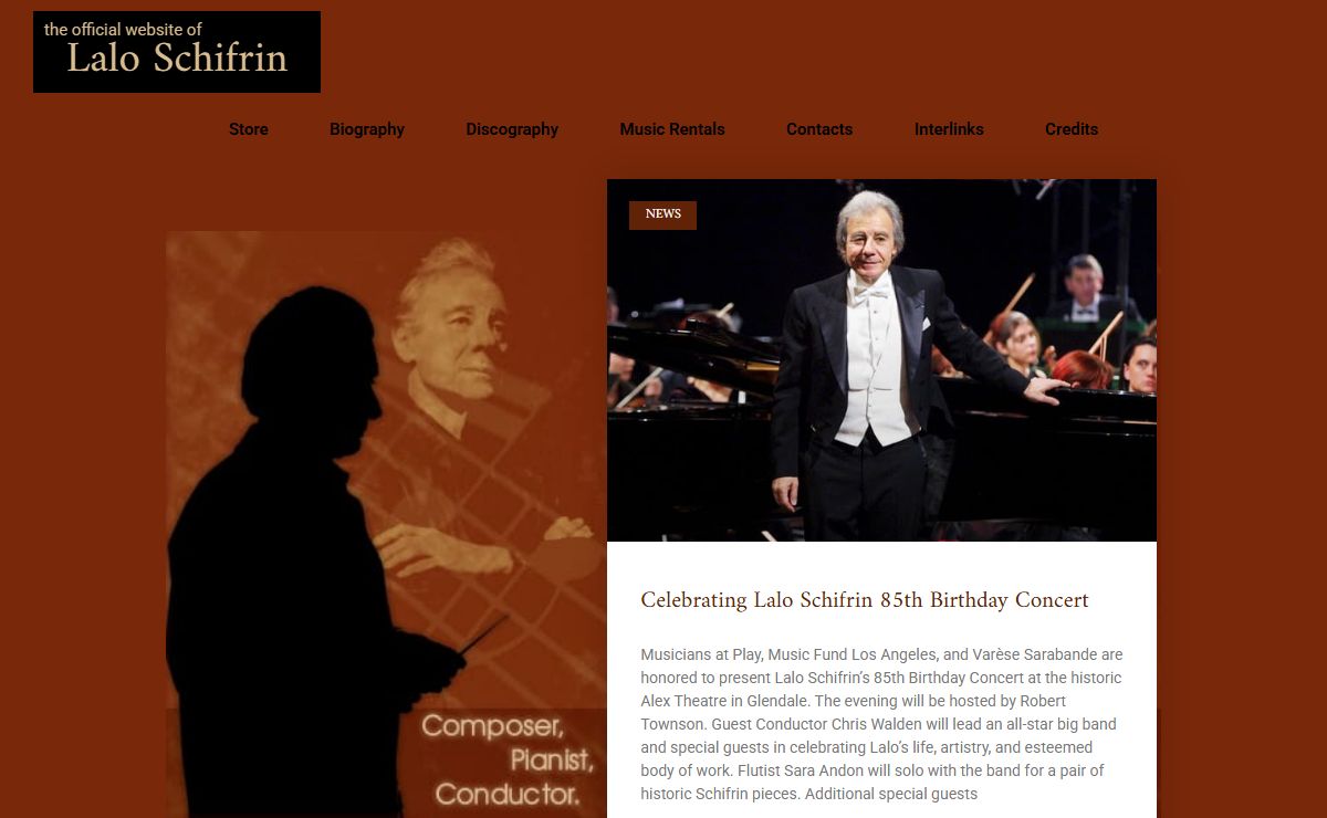 Lalo Schifrin – Composer, Pianist, Conductor.