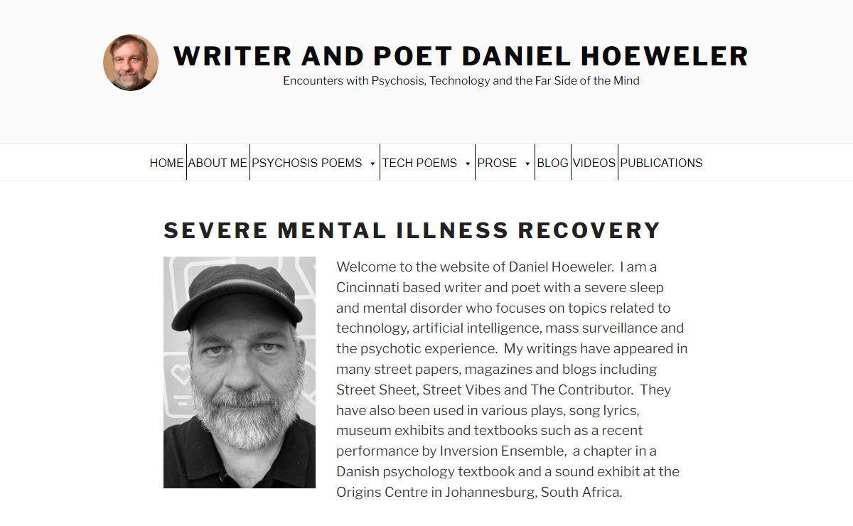 Writer and Poet Daniel Hoeweler - Encounters with Psychosis, Technology and the Far Side of the Mind