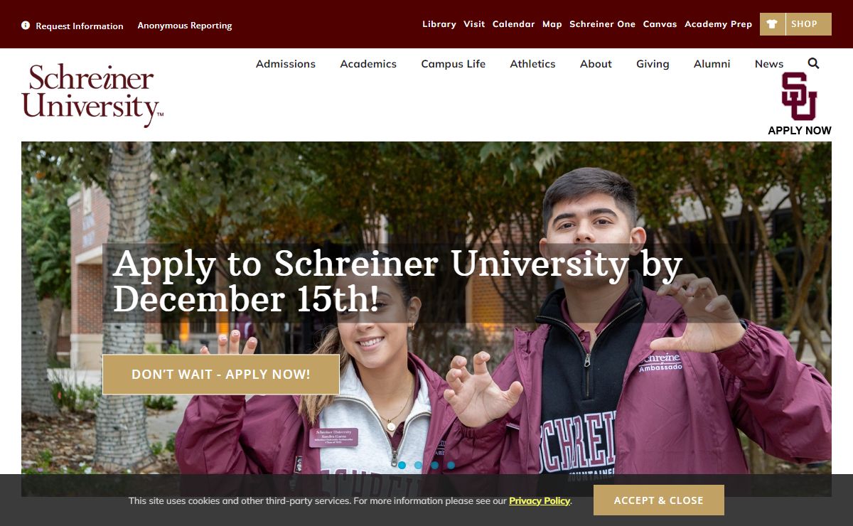 Enter with hope, Leave with achievement - Schreiner University