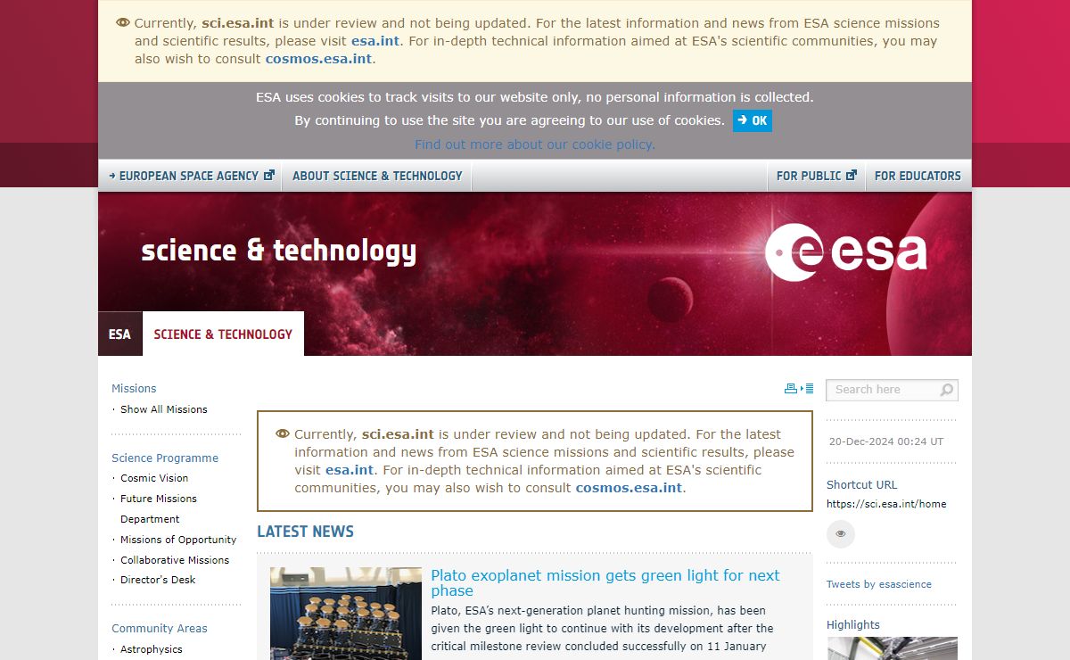 ESA Science & Technology - Science & Technology