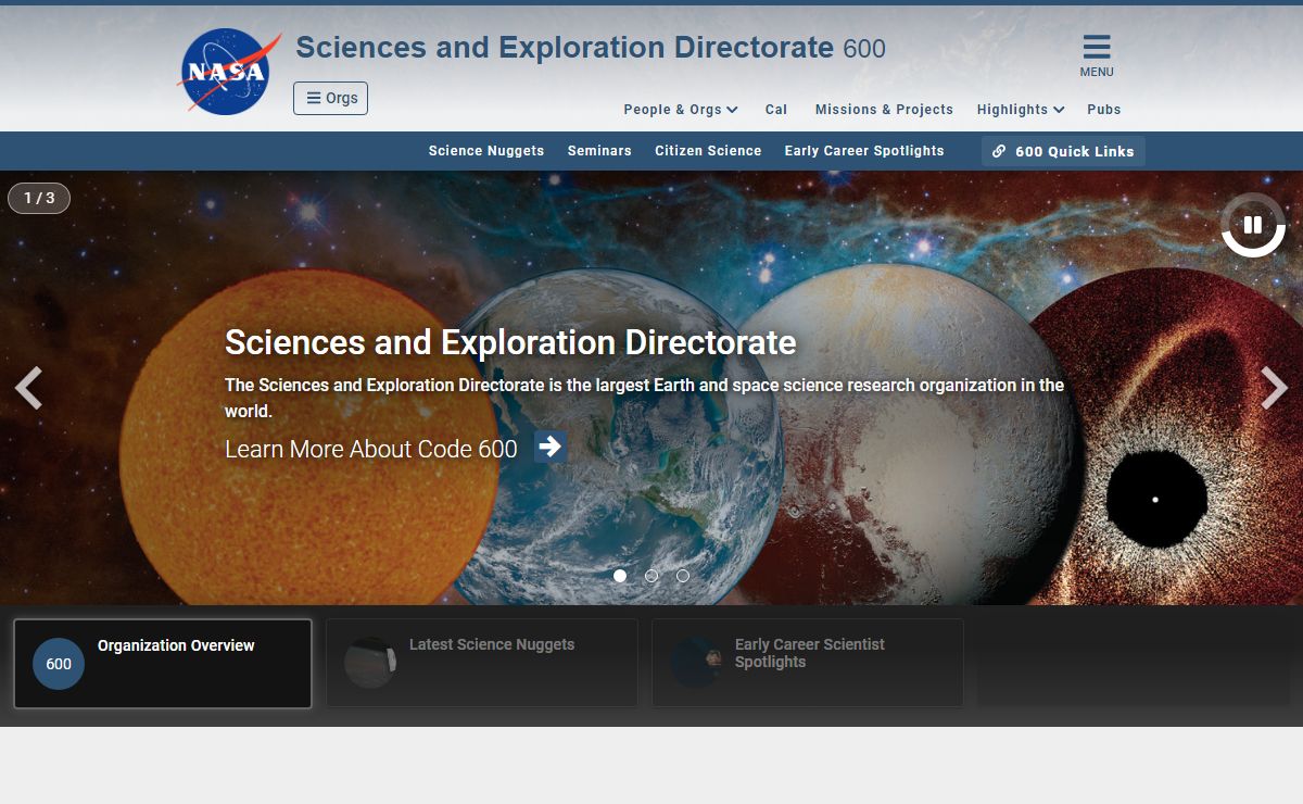 Sciences and Exploration Directorate