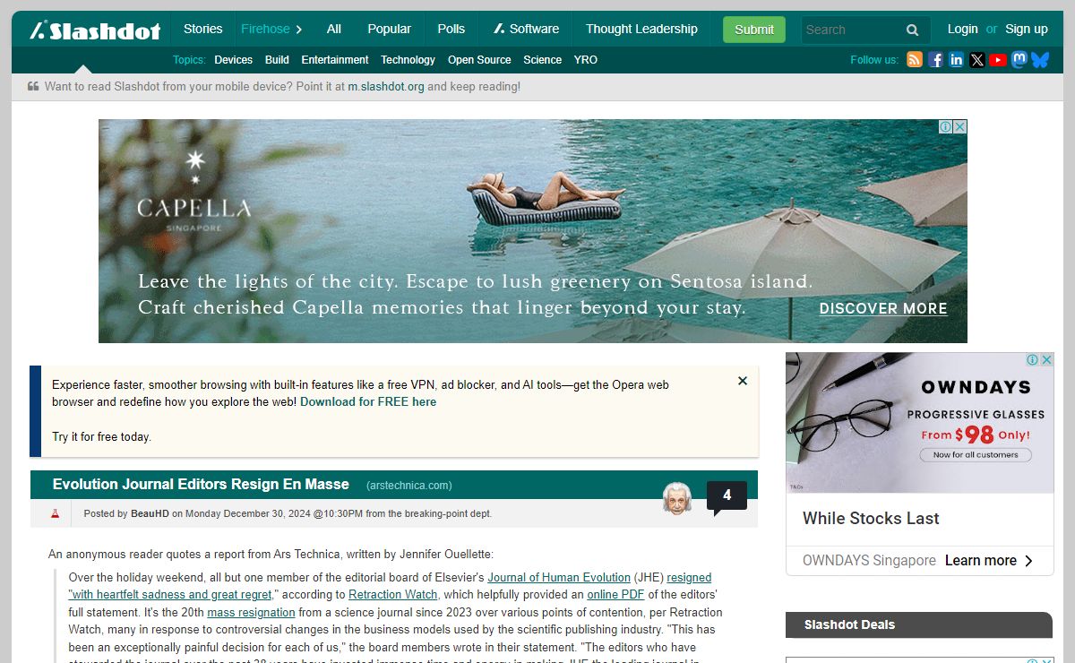 Science News | Slashdot