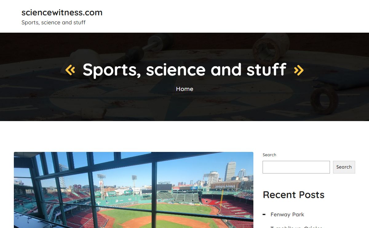 sciencewitness.com – Sports, science and stuff