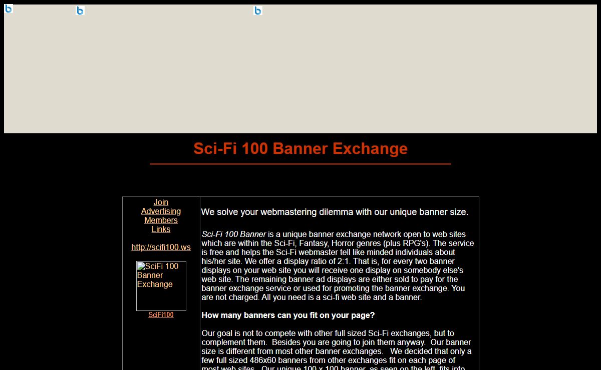 SciFi 100 Banner Exchange