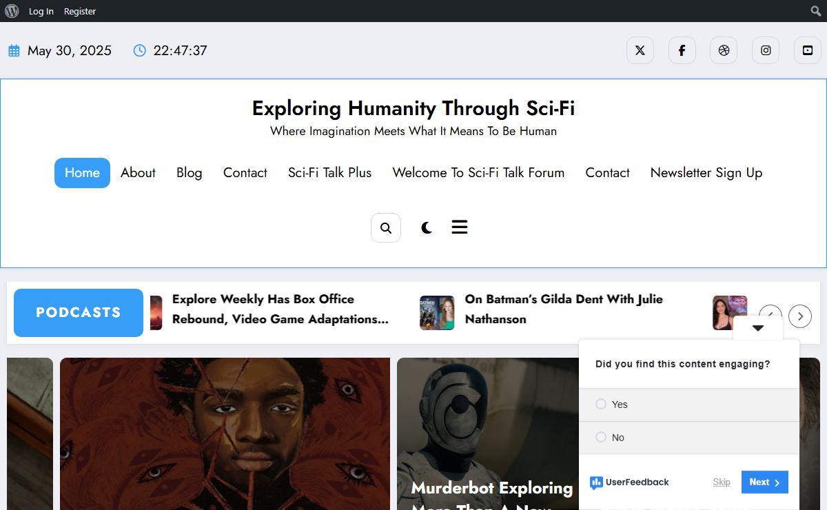 May 30, 2025 May 15, 2025 Exploring Humanity Through Sci-Fi - Where Imagination Meets What It Means To Be Human