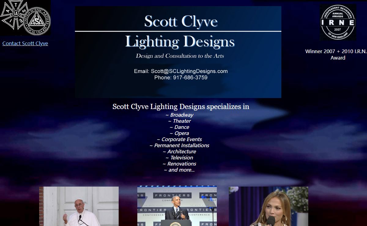 Scott Clyve Lighting Designs Home Page