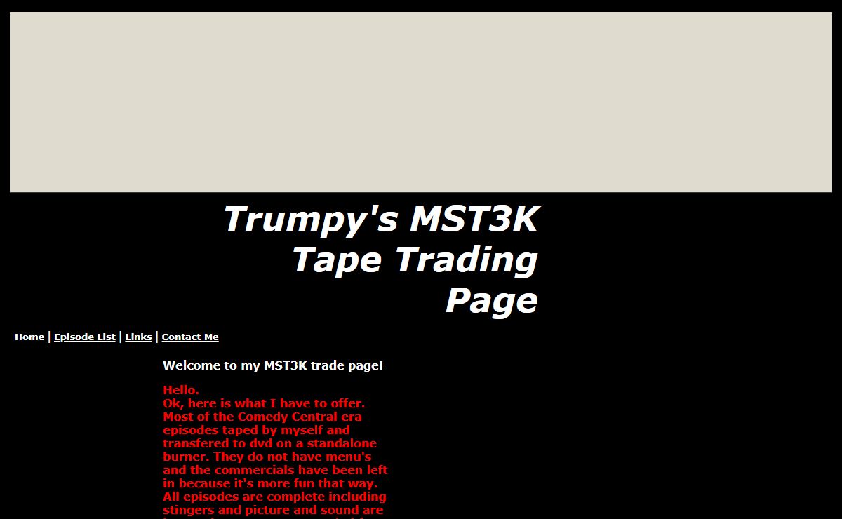 Trumpy's MST3K Tape Trading Page