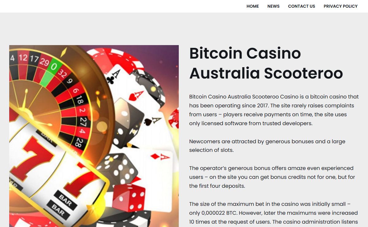 Bitcoin Casino Australia Scooteroo - Best Bitcoin Casino Games #1