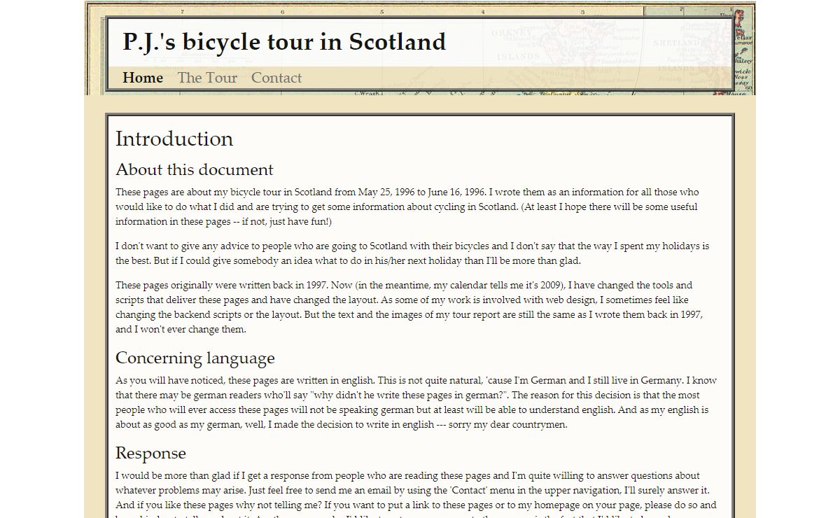 P.J.'s bicycle tour in Scotland