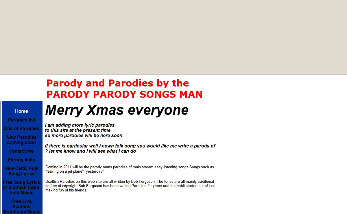 Parody and Parodies by the Parody Songs Man