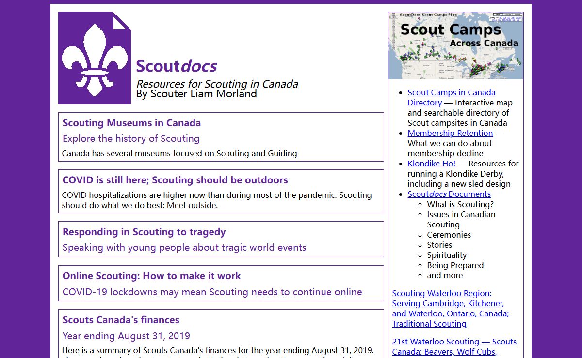 ScoutDocs: Resources for Scouting in Canada