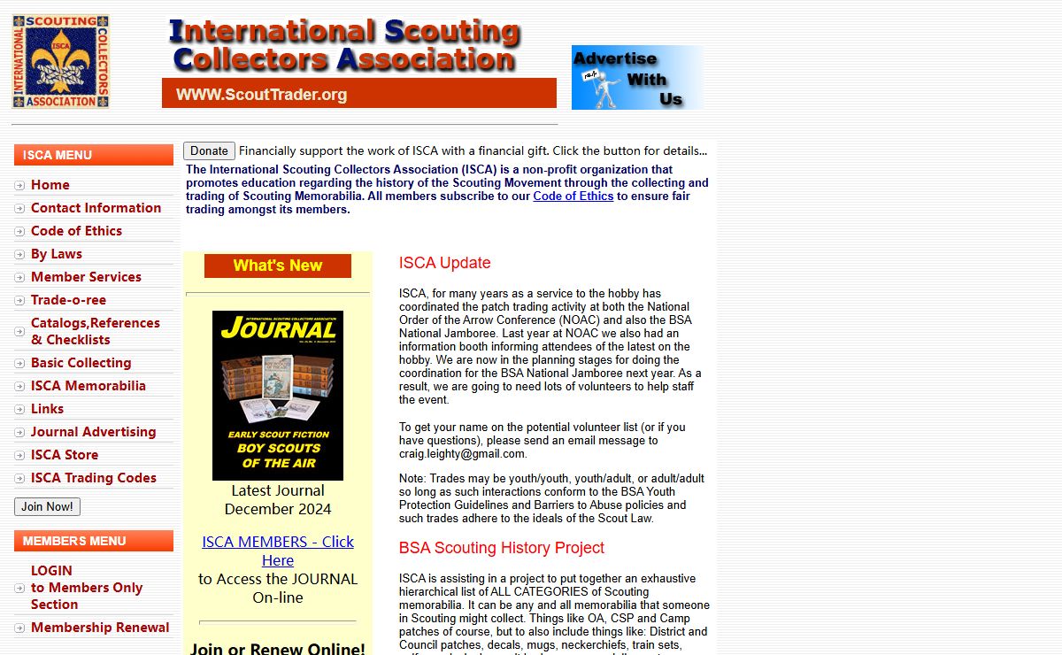 International Scouting Collectors Association - Homepage