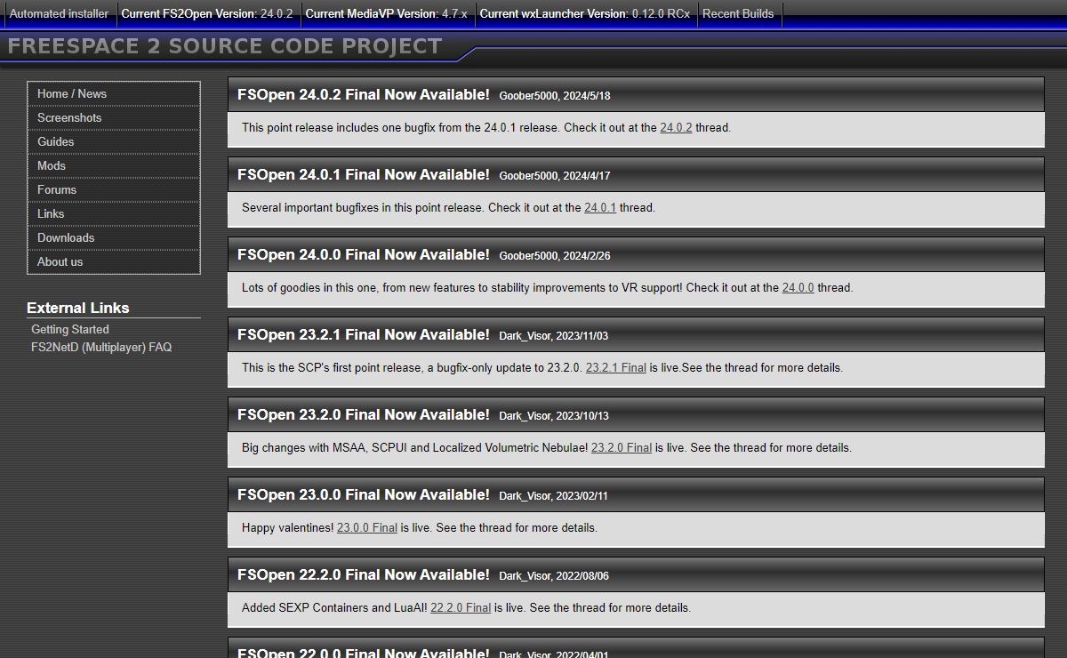 FreeSpace Source Code Project - Home / News