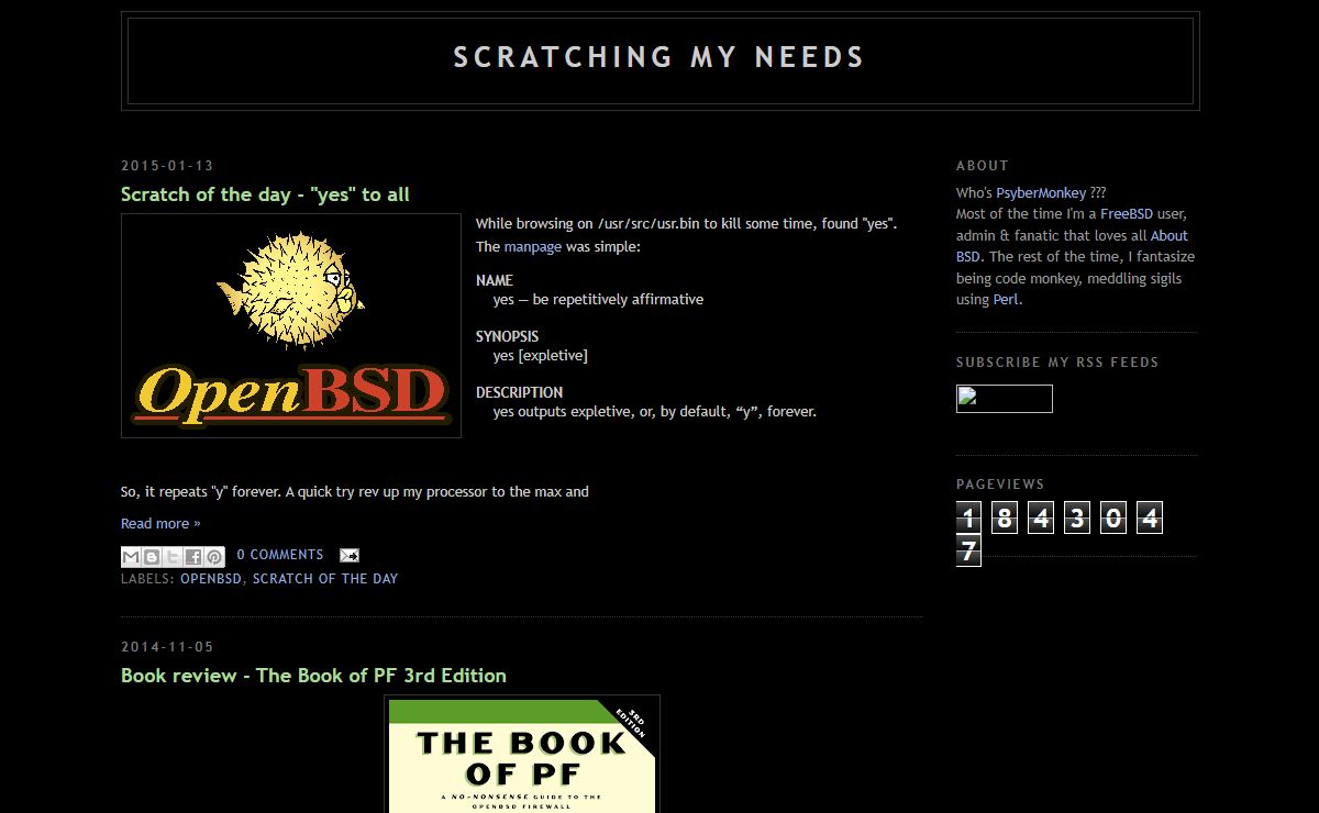 Scratching My Needs